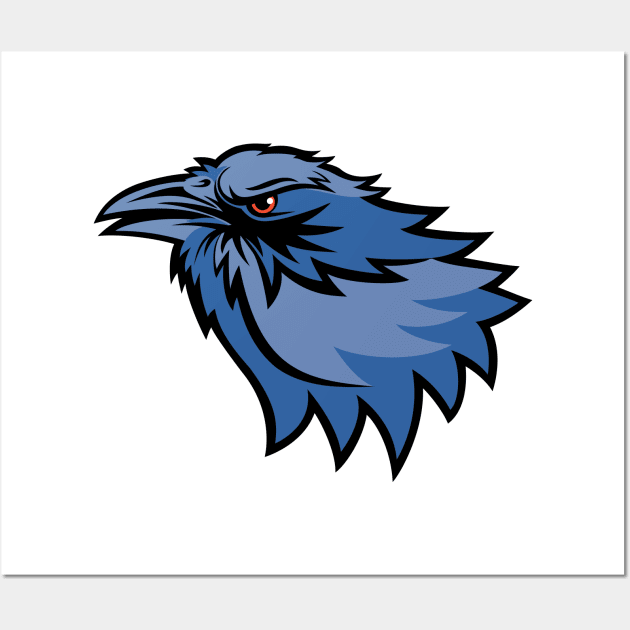 Blue Bird Mascot Wall Art by SWON Design